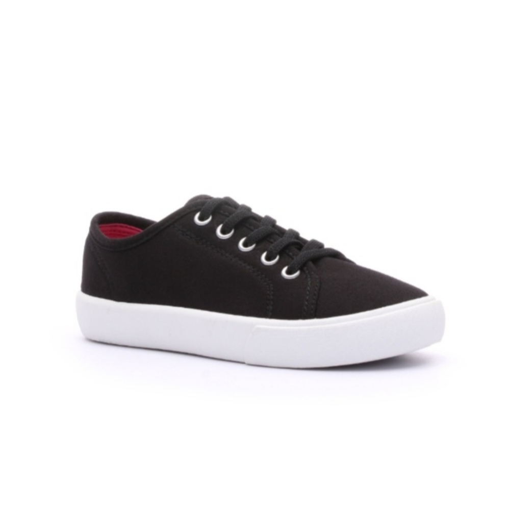NEW Little Girl's Heidi Black Canvas Sneakers Size 5